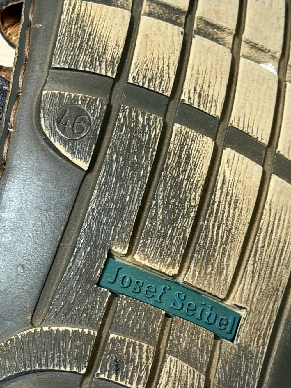 Josef Seibel Logan 21 Slide Sandals Men's Size 12/13 EU 46 Brown Leather Slip On